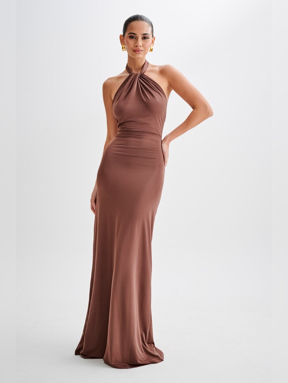 Elyna Slinky Halter Maxi Dress